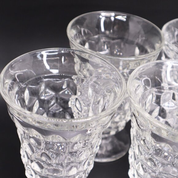 Fostoria American Clear Glass 5 3/4” Footed Ice Tea Flared side set of 4 vtg - Picture 5 of 12